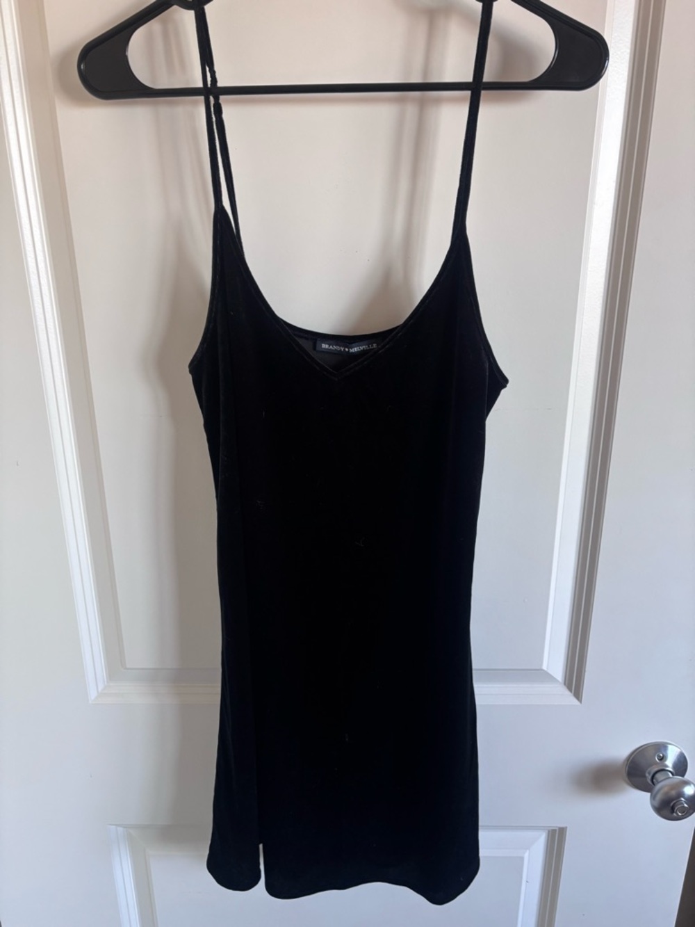 Brandy Melville Black Velvet Camisole Slip